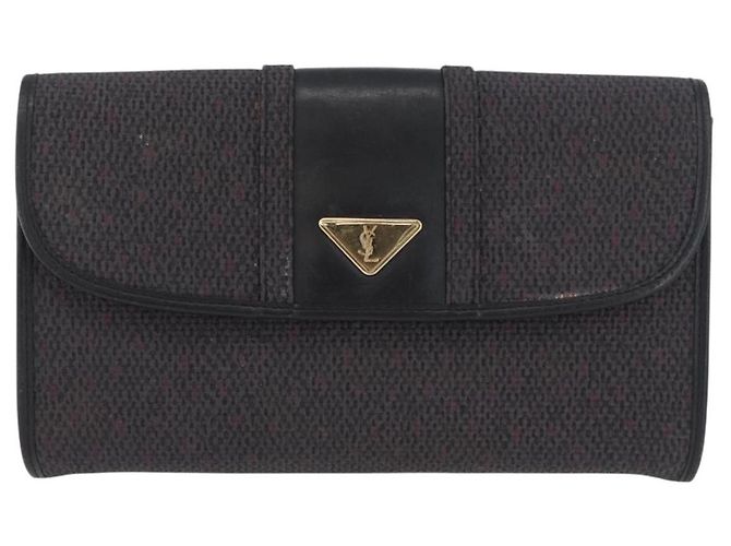 SAINT LAURENT Pochette in PVC Viola Oro Auth 174001 D'oro Porpora - vista 13