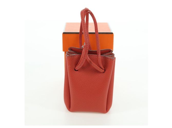Hermès Pochette Vespa in pelle rossa HERMES Auth 166254M Rosso - vista 12