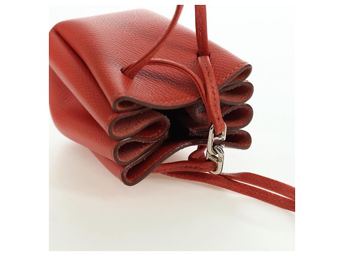 Hermès Pochette Vespa in pelle rossa HERMES Auth 166254M Rosso - vista 6