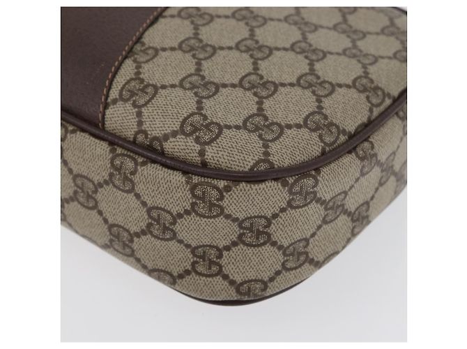 Borsa Sherry Line GG Supreme Web di GUCCI in PVC beige e oro 156 01 034 Auth 172389 D'oro - vista 14