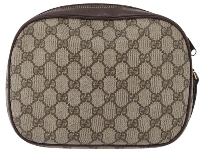 Borsa Sherry Line GG Supreme Web di GUCCI in PVC beige e oro 156 01 034 Auth 172389 D'oro - vista 2