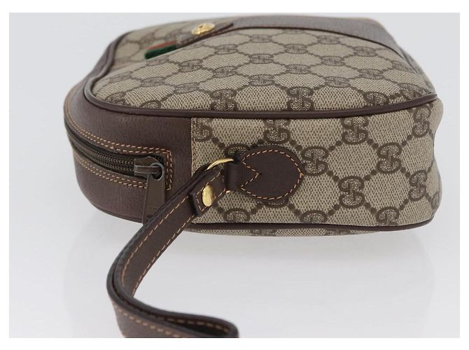 Borsa Sherry Line GG Supreme Web di GUCCI in PVC beige e oro 156 01 034 Auth 172389 D'oro - vista 4