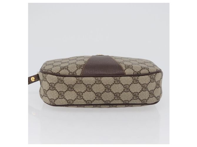 Borsa Sherry Line GG Supreme Web di GUCCI in PVC beige e oro 156 01 034 Auth 172389 D'oro - vista 5