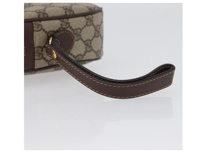 Borsa Sherry Line GG Supreme Web di GUCCI in PVC beige e oro 156 01 034 Auth 172389 D'oro - vista 7