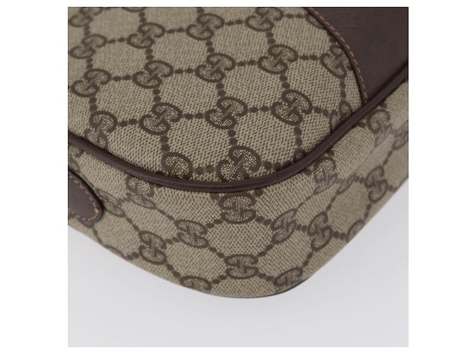 Borsa Sherry Line GG Supreme Web di GUCCI in PVC beige e oro 156 01 034 Auth 172389 D'oro - vista 8