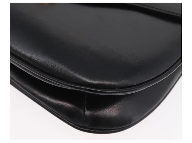 Céline Borsa a Spalla in Pelle Nera e Oro Auth ka2969 Nero D'oro - vista 14
