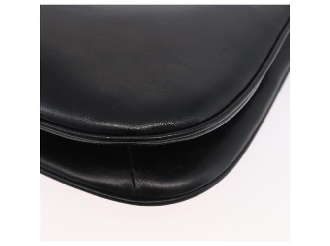 Céline Borsa a Spalla in Pelle Nera e Oro Auth ka2969 Nero D'oro - vista 16