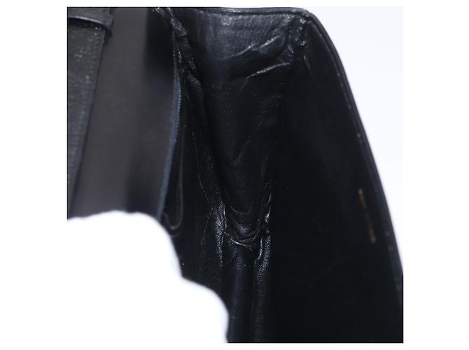 Céline Borsa a Spalla in Pelle Nera e Oro Auth ka2969 Nero D'oro - vista 19