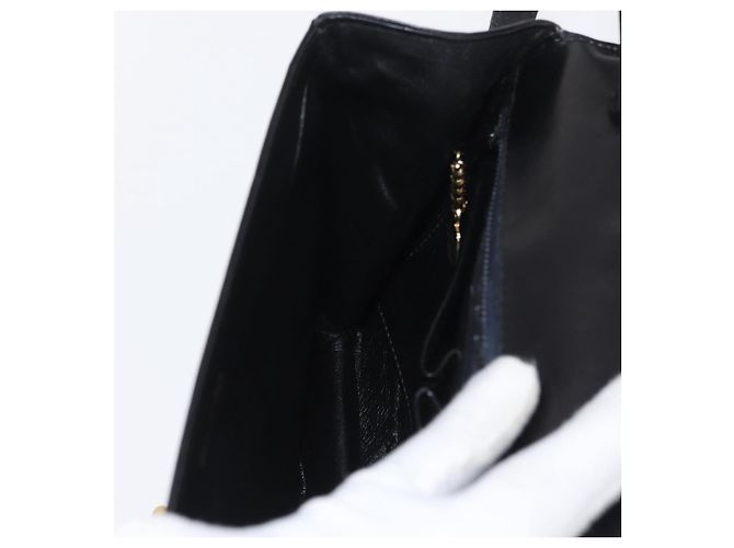 Céline Borsa a Spalla in Pelle Nera e Oro Auth ka2969 Nero D'oro - vista 20
