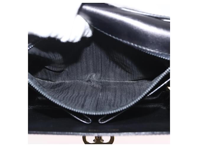 Céline Borsa a Spalla in Pelle Nera e Oro Auth ka2969 Nero D'oro - vista 22