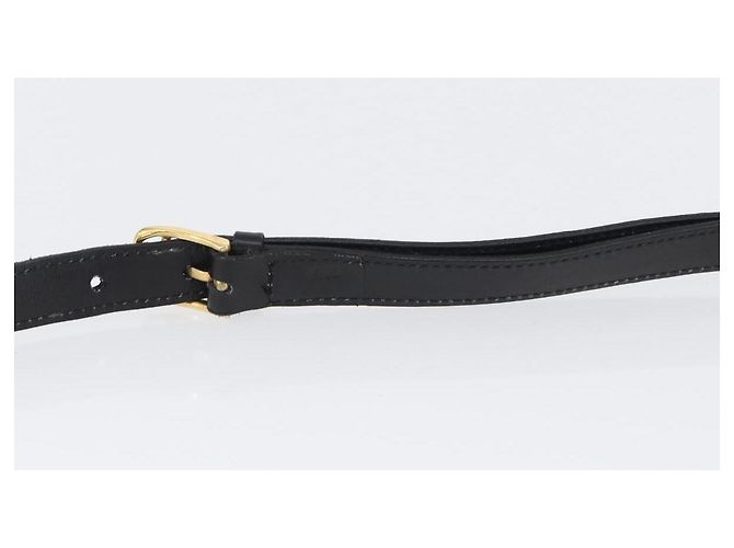 Céline Borsa a Spalla in Pelle Nera e Oro Auth ka2969 Nero D'oro - vista 8