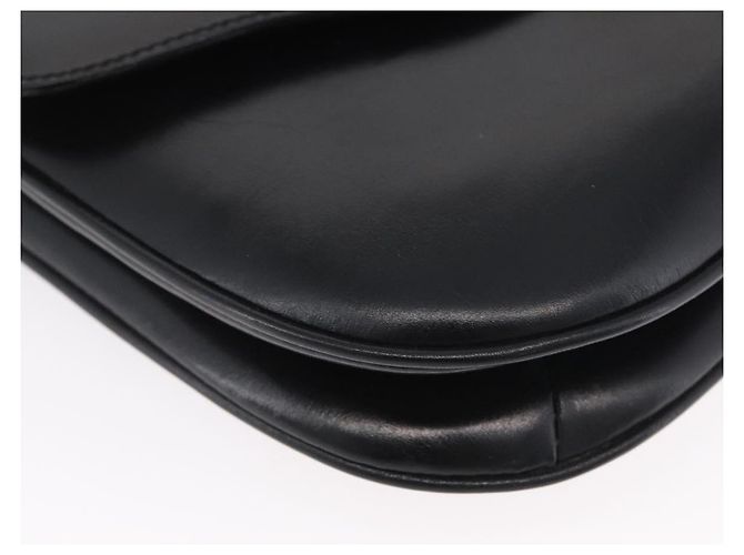Céline Borsa a Spalla in Pelle Nera e Oro Auth ka2969 Nero D'oro - vista 9
