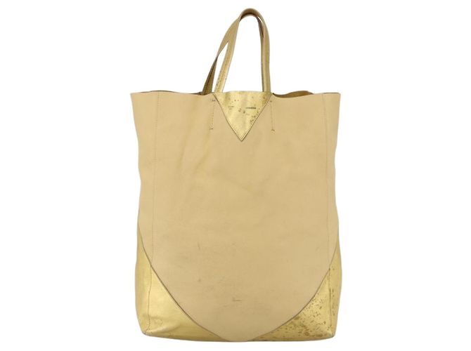 Céline Borsa Tote in Pelle Dorata Autentica 173800 D'oro - vista 13