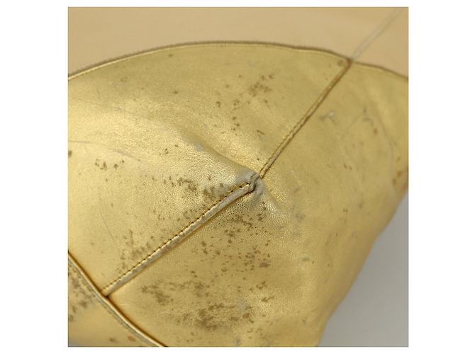 Céline Borsa Tote in Pelle Dorata Autentica 173800 D'oro - vista 15