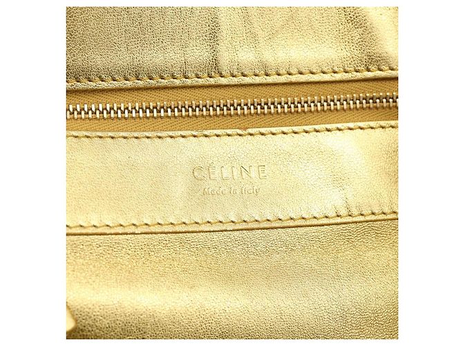Céline Borsa Tote in Pelle Dorata Autentica 173800 D'oro - vista 17