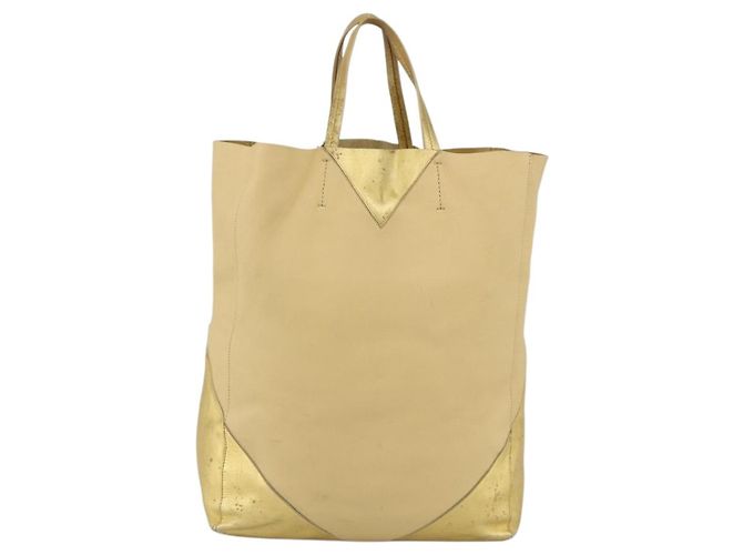 Céline Borsa Tote in Pelle Dorata Autentica 173800 D'oro - vista 2