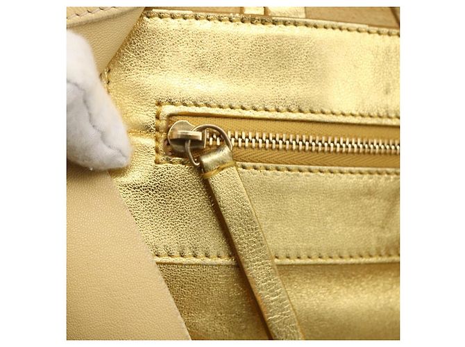 Céline Borsa Tote in Pelle Dorata Autentica 173800 D'oro - vista 20