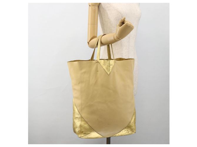 Céline Borsa Tote in Pelle Dorata Autentica 173800 D'oro - vista 22