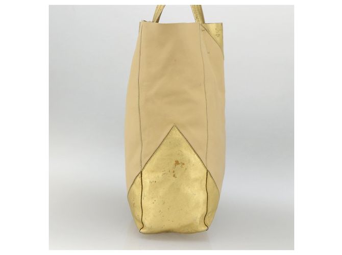 Céline Borsa Tote in Pelle Dorata Autentica 173800 D'oro - vista 3
