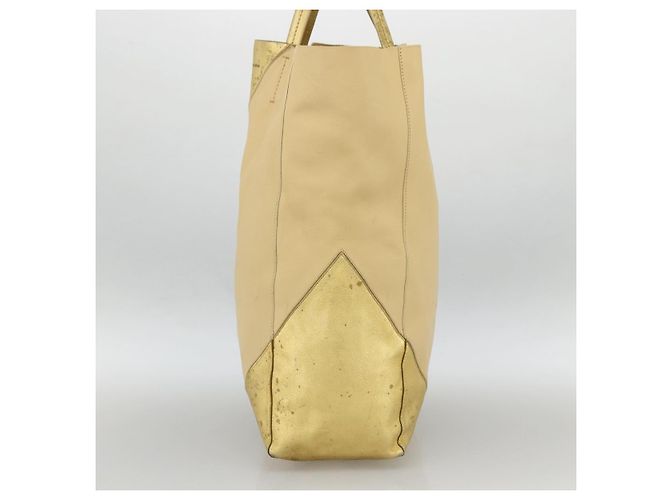 Céline Borsa Tote in Pelle Dorata Autentica 173800 D'oro - vista 4