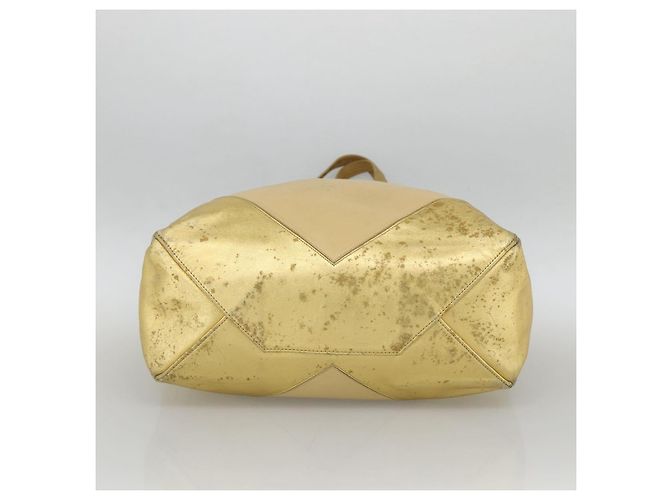 Céline Borsa Tote in Pelle Dorata Autentica 173800 D'oro - vista 5