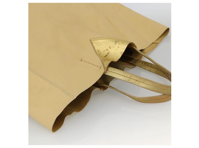 Céline Borsa Tote in Pelle Dorata Autentica 173800 D'oro - vista 6