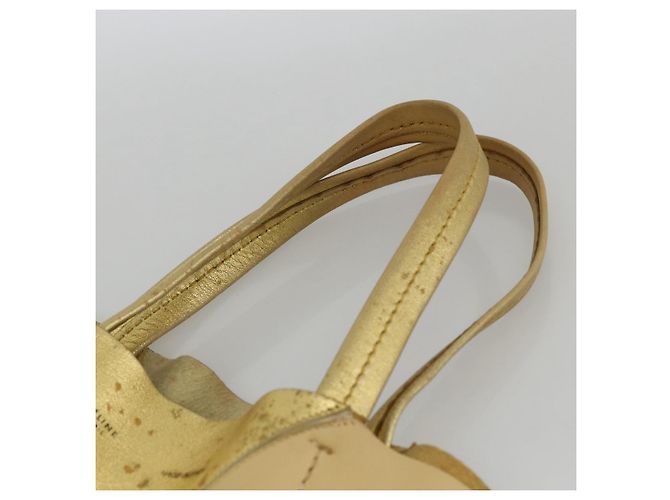 Céline Borsa Tote in Pelle Dorata Autentica 173800 D'oro - vista 8