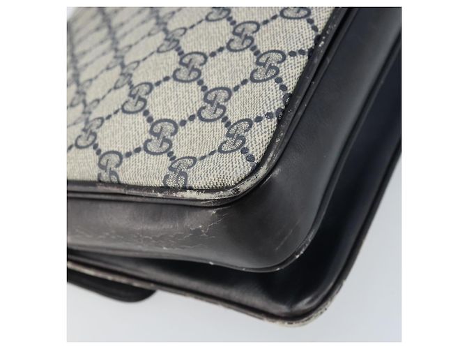 Gucci Bolsa de Ombro GG Supreme PVC Azul Marinho Dourado 001 16 4084 Auth 166222 - vista 16