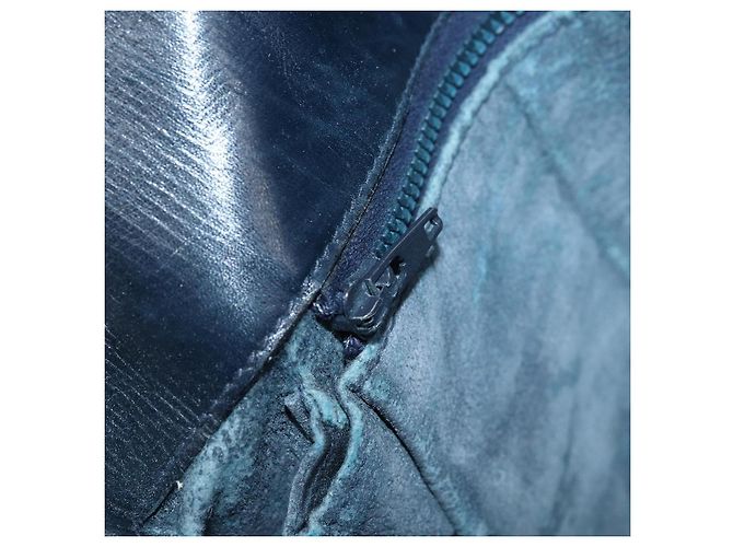 Gucci Bolsa de Ombro GG Supreme PVC Azul Marinho Dourado 001 16 4084 Auth 166222 - vista 22