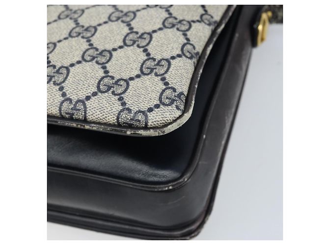 Gucci Bolsa de Ombro GG Supreme PVC Azul Marinho Dourado 001 16 4084 Auth 166222 - vista 9
