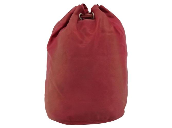 PRADA Bolsa de cordón de nailon roja Auth hk3533 - vista 2