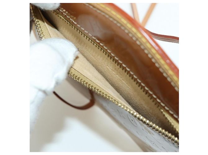 LOUIS VUITTON Pochette Owl Comte De Feu Vernis Bronzo M92268 Auth 172440V - vista 10