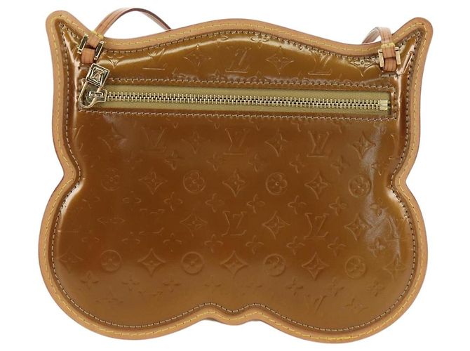 LOUIS VUITTON Pochette Owl Comte De Feu Vernis Bronzo M92268 Auth 172440V - vista 2