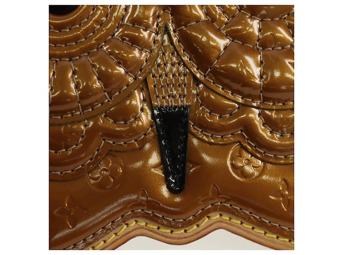 LOUIS VUITTON Pochette Owl Comte De Feu Vernis Bronzo M92268 Auth 172440V - vista 22