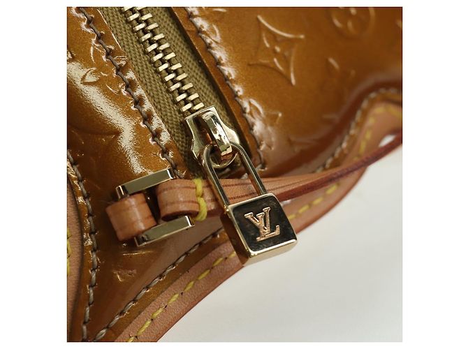 LOUIS VUITTON Pochette Owl Comte De Feu Vernis Bronzo M92268 Auth 172440V - vista 24