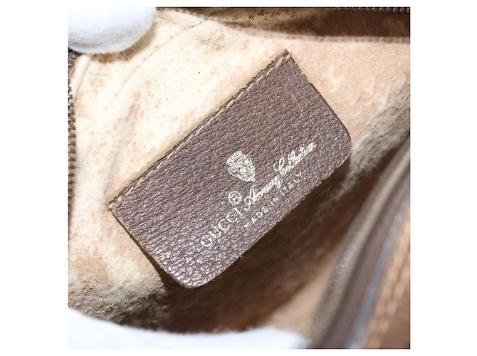 Borsa Sherry Line GG Supreme Web di GUCCI in PVC Beige e Oro 89 02 066 Auth 173850 D'oro - vista 18