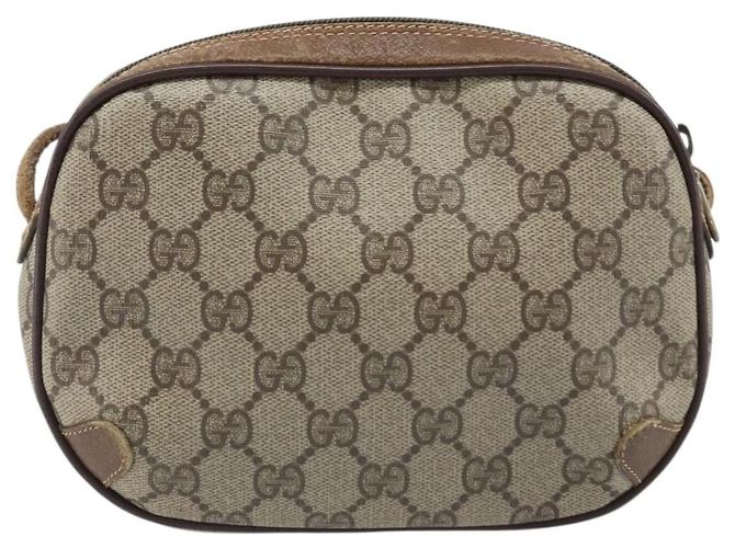 Borsa Sherry Line GG Supreme Web di GUCCI in PVC Beige e Oro 89 02 066 Auth 173850 D'oro - vista 2