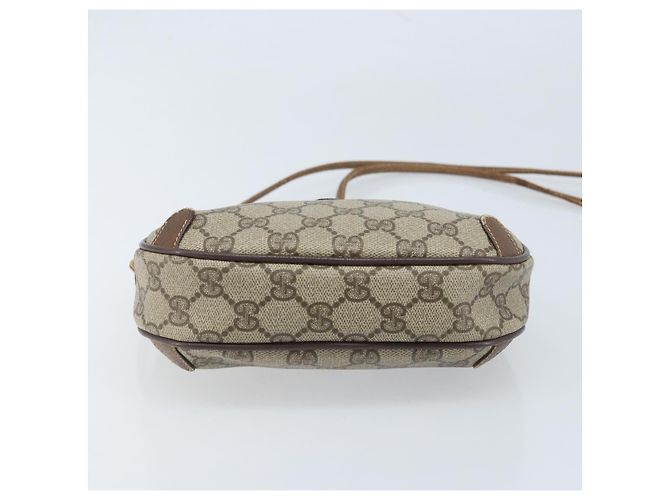 Borsa Sherry Line GG Supreme Web di GUCCI in PVC Beige e Oro 89 02 066 Auth 173850 D'oro - vista 5