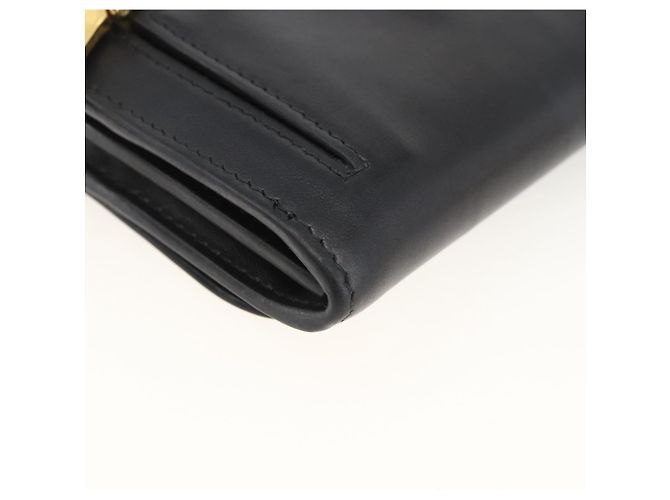 Portafoglio Lungo Miu Miu Pelle Nera Oro Auth bs33771 Nero D'oro - vista 16