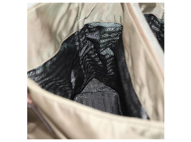 PRADA Borsa a mano in nylon khaki argento autentica 173838 Cachi - vista 23