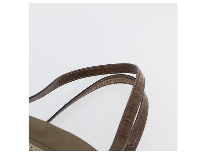 PRADA Borsa a mano in nylon khaki argento autentica 173838 Cachi - vista 8