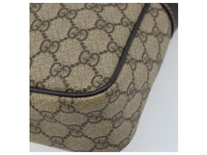 Gucci Borsa a Spalla GG Supreme PVC Beige Oro 233268 Auth 173855 D'oro - vista 14