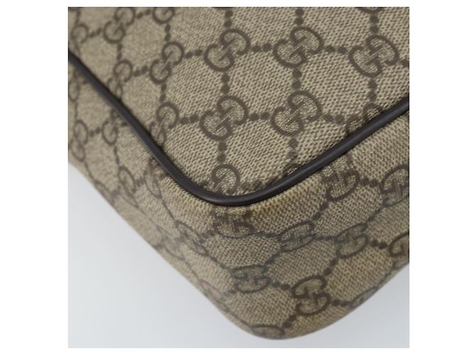 Gucci Borsa a Spalla GG Supreme PVC Beige Oro 233268 Auth 173855 D'oro - vista 15