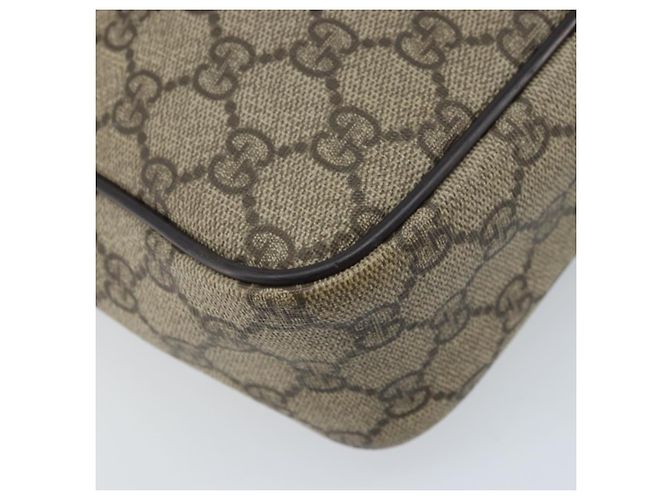 Gucci Borsa a Spalla GG Supreme PVC Beige Oro 233268 Auth 173855 D'oro - vista 17