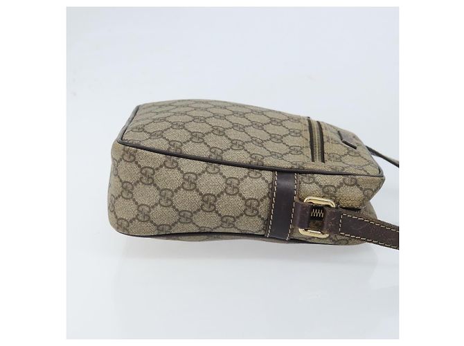 Gucci Borsa a Spalla GG Supreme PVC Beige Oro 233268 Auth 173855 D'oro - vista 3