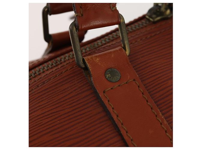 LOUIS VUITTON Epi Keepall 50 Borsa Boston Marrone M42968 LV Auth 169690 - vista 18