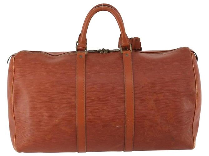 LOUIS VUITTON Epi Keepall 50 Borsa Boston Marrone M42968 LV Auth 169690 - vista 2