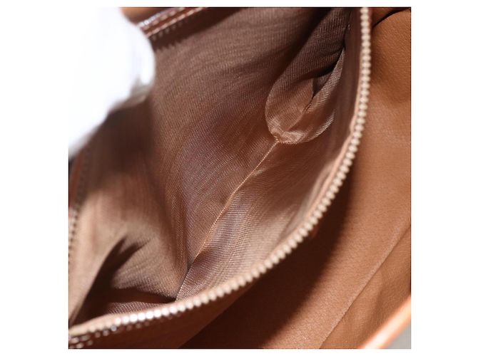 Céline Borsa a mano in tela Macadam CELINE PVC Beige Oro Auth LNZ539 D'oro - vista 11