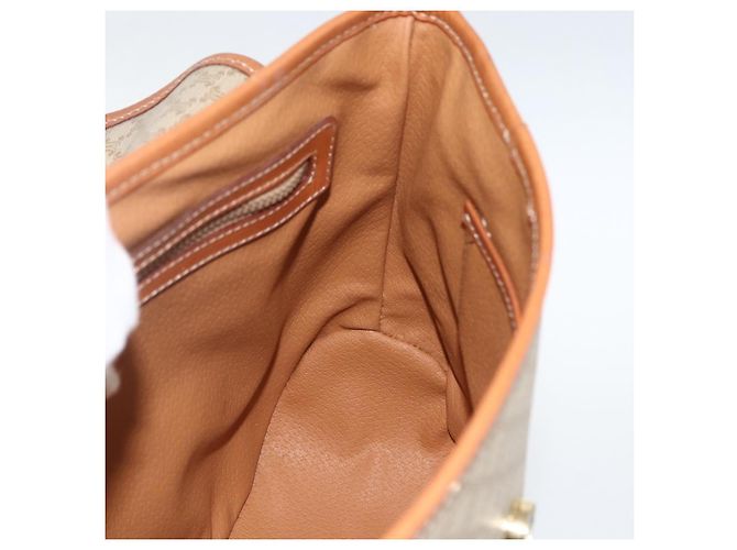 Céline Borsa a mano in tela Macadam CELINE PVC Beige Oro Auth LNZ539 D'oro - vista 18