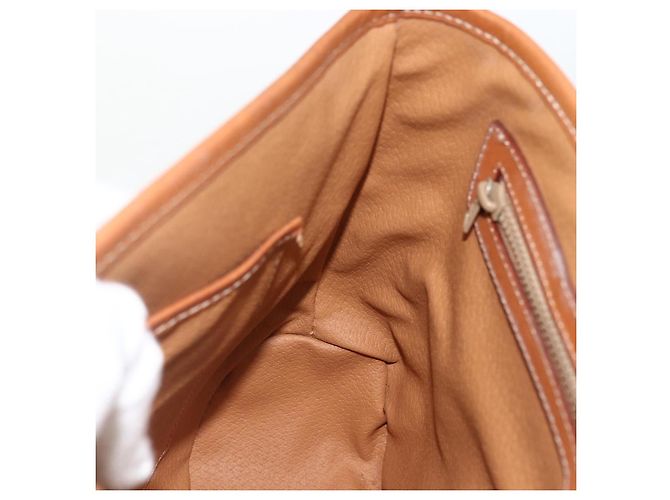 Céline Borsa a mano in tela Macadam CELINE PVC Beige Oro Auth LNZ539 D'oro - vista 19
